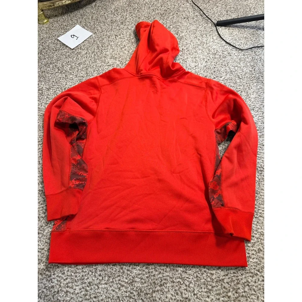 Nike Therma-FIT Hoodie Red Digital Camo Swoosh Pullover Boys XL Sweatshirt